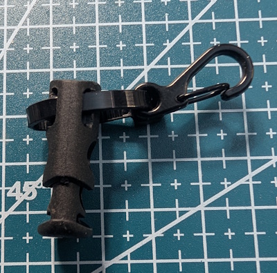 Assembled wire antenna hanger with clip, cord lock, and zip tie